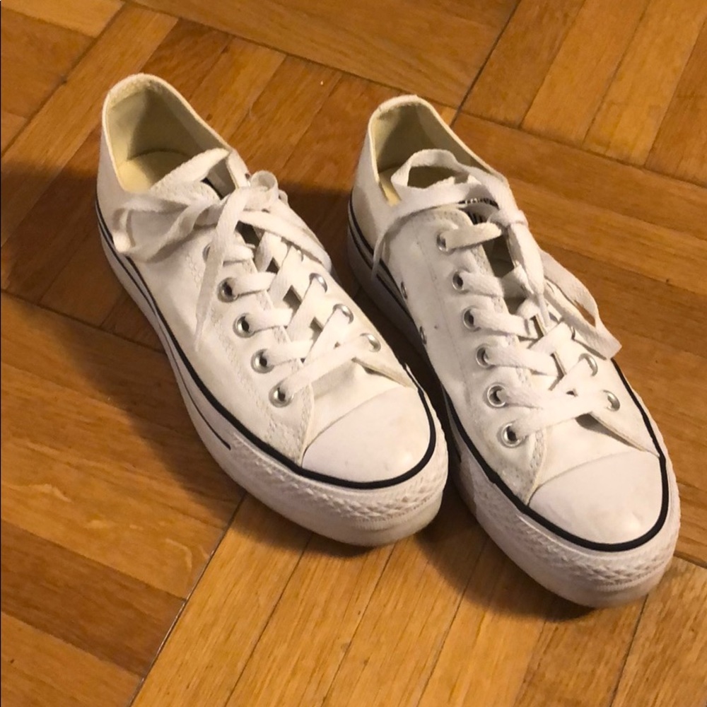 White platform Converse. Worn a few times!